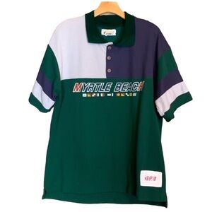 Vintage Pro Sport Myrtle Beach colorblock polo shirt Size L / XL